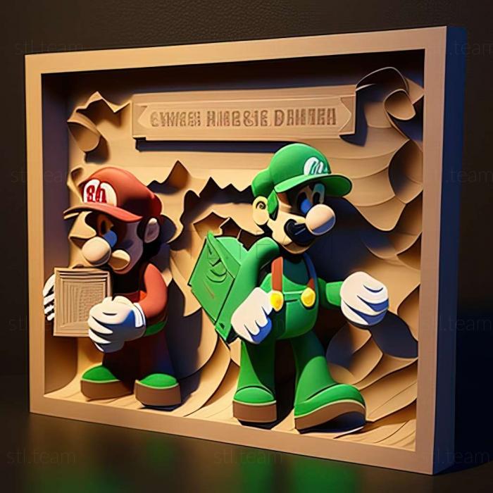 3D model Mario Luigi Paper Jam game (STL)